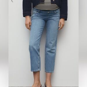 Mango Maternity Straight Jeans in Medium Blue Size 6